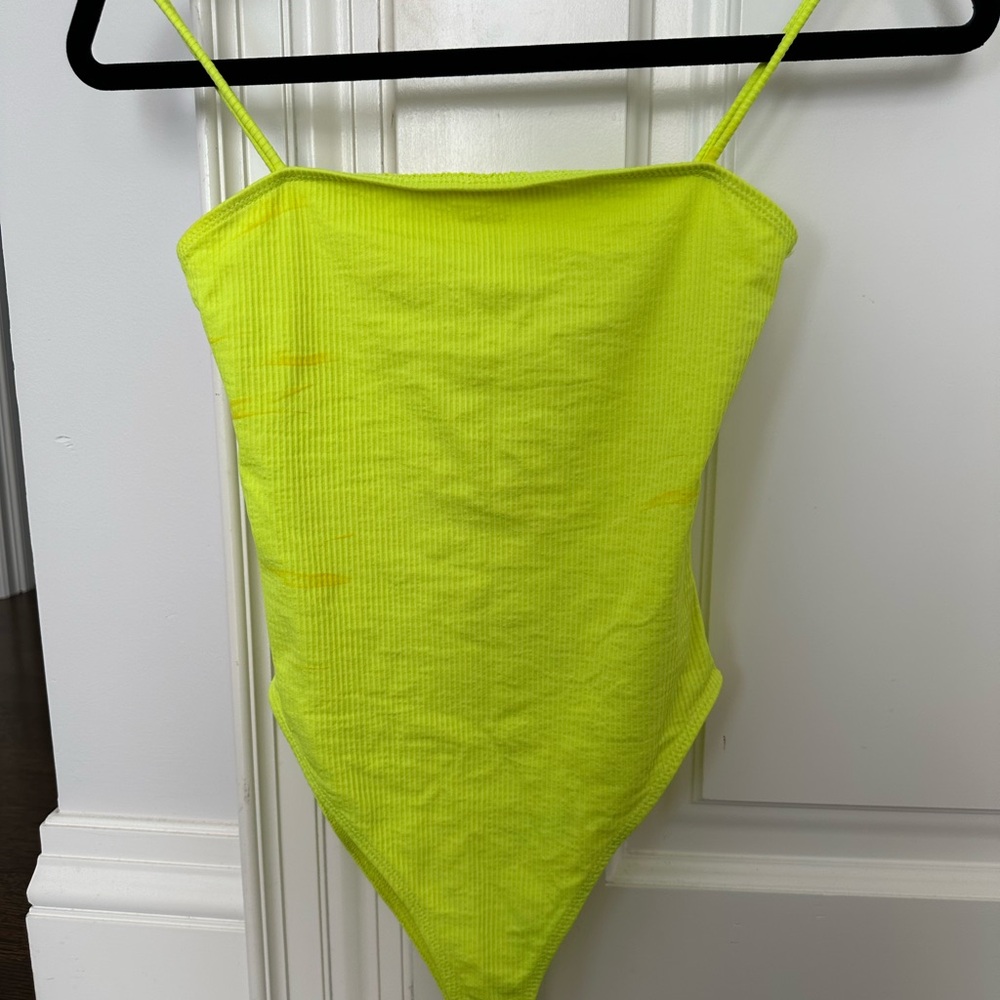 Neon Yellow Women's Bodysuit - Picture 6 of 8